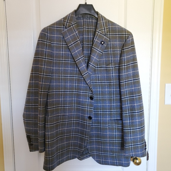 Lardini Wool Unstructured Sport Coat - $861 Retail - Picture 1 of 8